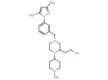 2-[4-[3-(3,5-dimethyl-1H-pyrazol-1-yl)benzyl]-1-(1-methyl-4-piperidinyl)-2-piperazinyl]ethanol