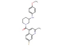 1-[(7-fluoro-2-methyl-4-quinolinyl)carbonyl]-N-(4-methoxyphenyl)-3-piperidinamine