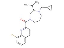 2-{[4-(cyclopropylmethyl)-3-isopropyl-1,4-diazepan-1-yl]carbonyl}-8-fluoroquinoline