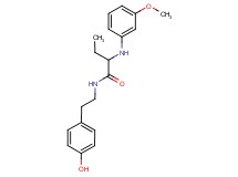 N-[2-(4-hydroxyphenyl)ethyl]-2-[(3-methoxyphenyl)amino]butanamide