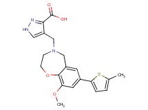 4-{[9-methoxy-7-(5-methyl-2-thienyl)-2,3-dihydro-1,4-benzoxazepin-4(5H)-yl]methyl}-1H-pyrazole-3-carboxylic acid