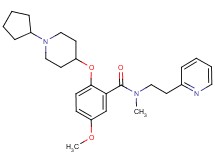 2-[(1-cyclopentyl-4-piperidinyl)oxy]-5-methoxy-N-methyl-N-[2-(2-pyridinyl)ethyl]benzamide
