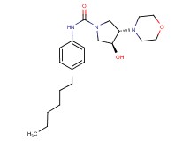 (3S*,4S*)-N-(4-hexylphenyl)-3-hydroxy-4-morpholin-4-ylpyrrolidine-1-carboxamide
