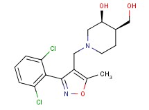 (3S*,4R*)-1-{[3-(2,6-dichlorophenyl)-5-methyl-4-isoxazolyl]methyl}-4-(hydroxymethyl)-3-piperidinol