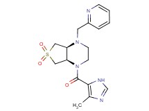 (4aS*,7aR*)-1-[(4-methyl-1H-imidazol-5-yl)carbonyl]-4-(2-pyridinylmethyl)octahydrothieno[3,4-b]pyrazine 6,6-dioxide