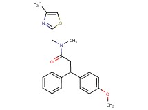 3-(4-methoxyphenyl)-N-methyl-N-[(4-methyl-1,3-thiazol-2-yl)methyl]-3-phenylpropanamide