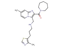 N-{[2-(1-azepanylcarbonyl)-7-methylimidazo[1,2-a]pyridin-3-yl]methyl}-3-(4-methyl-1,3-thiazol-5-yl)-1-propanamine