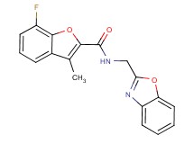 N-(1,3-benzoxazol-2-ylmethyl)-7-fluoro-3-methyl-1-benzofuran-2-carboxamide