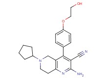 2-amino-6-cyclopentyl-4-[4-(2-hydroxyethoxy)phenyl]-5,6,7,8-tetrahydro-1,6-naphthyridine-3-carbonitrile