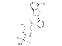 2-tert-butyl-5-{[2-(4-methyl-1H-benzimidazol-2-yl)pyrrolidin-1-yl]carbonyl}pyrimidin-4-ol