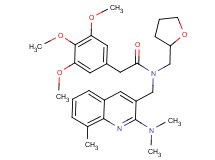 N-{[2-(dimethylamino)-8-methyl-3-quinolinyl]methyl}-N-(tetrahydro-2-furanylmethyl)-2-(3,4,5-trimethoxyphenyl)acetamide