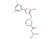 1-(1-{[2-(3,5-difluorophenyl)-5-methyl-1,3-oxazol-4-yl]methyl}-3-piperidinyl)-3-methyl-1-butanone