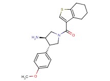 (3R*,4S*)-4-(4-methoxyphenyl)-1-(4,5,6,7-tetrahydro-1-benzothien-3-ylcarbonyl)pyrrolidin-3-amine