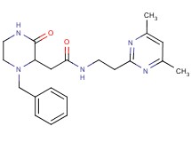 2-(1-benzyl-3-oxo-2-piperazinyl)-N-[2-(4,6-dimethyl-2-pyrimidinyl)ethyl]acetamide