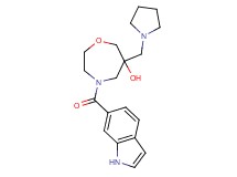 4-(1H-indol-6-ylcarbonyl)-6-(pyrrolidin-1-ylmethyl)-1,4-oxazepan-6-ol