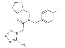 2-(5-amino-1H-tetrazol-1-yl)-N-(4-fluorobenzyl)-N-(tetrahydrofuran-2-ylmethyl)acetamide