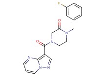1-(3-fluorobenzyl)-4-(pyrazolo[1,5-a]pyrimidin-3-ylcarbonyl)-2-piperazinone