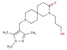 2-(3-hydroxypropyl)-9-[(1,3,5-trimethyl-1H-pyrazol-4-yl)methyl]-2,9-diazaspiro[5.5]undecan-3-one
