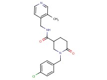 1-(4-chlorobenzyl)-N-[(3-methyl-4-pyridinyl)methyl]-6-oxo-3-piperidinecarboxamide