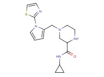 N-cyclopropyl-4-{[1-(1,3-thiazol-2-yl)-1H-pyrrol-2-yl]methyl}-2-piperazinecarboxamide