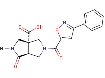 (3aR*,6aS*)-1-oxo-5-[(3-phenylisoxazol-5-yl)carbonyl]hexahydropyrrolo[3,4-c]pyrrole-3a(1H)-carboxylic acid