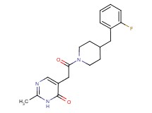 5-{2-[4-(2-fluorobenzyl)-1-piperidinyl]-2-oxoethyl}-2-methyl-4(3H)-pyrimidinone