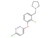 3-chloro-6-[2-fluoro-3-(pyrrolidin-1-ylmethyl)phenoxy]pyridazine