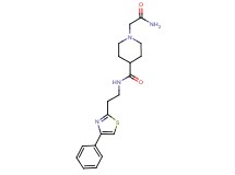 1-(2-amino-2-oxoethyl)-N-[2-(4-phenyl-1,3-thiazol-2-yl)ethyl]-4-piperidinecarboxamide