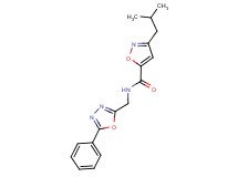 3-isobutyl-N-[(5-phenyl-1,3,4-oxadiazol-2-yl)methyl]-5-isoxazolecarboxamide