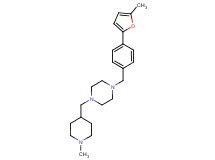 1-[4-(5-methyl-2-furyl)benzyl]-4-[(1-methylpiperidin-4-yl)methyl]piperazine