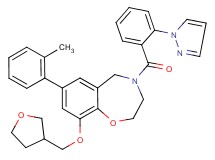 7-(2-methylphenyl)-4-[2-(1H-pyrazol-1-yl)benzoyl]-9-(tetrahydro-3-furanylmethoxy)-2,3,4,5-tetrahydro-1,4-benzoxazepine