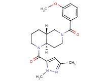 (4aR*,8aR*)-1-[(1,3-dimethyl-1H-pyrazol-5-yl)carbonyl]-6-(3-methoxybenzoyl)decahydro-1,6-naphthyridine
