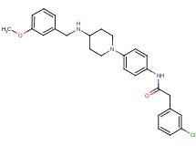 2-(3-chlorophenyl)-N-(4-{4-[(3-methoxybenzyl)amino]-1-piperidinyl}phenyl)acetamide