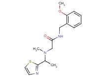 N-(2-methoxybenzyl)-2-{methyl[1-(1,3-thiazol-2-yl)ethyl]amino}acetamide
