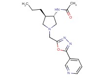N-{(3S*,4R*)-4-propyl-1-[(5-pyridin-3-yl-1,3,4-oxadiazol-2-yl)methyl]pyrrolidin-3-yl}acetamide