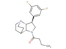 (2R*,3S*,6R*)-5-butyryl-3-(3,5-difluorophenyl)-1,5-diazatricyclo[5.2.2.0~2,6~]undecane