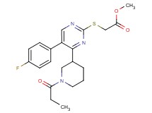 methyl {[5-(4-fluorophenyl)-4-(1-propionyl-3-piperidinyl)-2-pyrimidinyl]thio}acetate