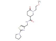 1-(2-methoxyethyl)-6-oxo-N-[(2-pyrrolidin-1-yl-1,3-thiazol-4-yl)methyl]piperidine-3-carboxamide