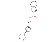 N-{2-[2-(2-pyrimidinyl)-1,3-thiazol-4-yl]ethyl}-4,5,6,7-tetrahydro-1-benzothiophene-2-carboxamide