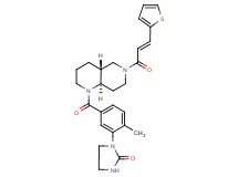 1-(2-methyl-5-{[(4aR*,8aR*)-6-[(2E)-3-(2-thienyl)-2-propenoyl]octahydro-1,6-naphthyridin-1(2H)-yl]carbonyl}phenyl)-2-imidazolidinone
