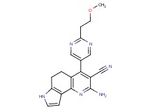 2-amino-4-[2-(2-methoxyethyl)pyrimidin-5-yl]-6,7-dihydro-5H-pyrrolo[2,3-h]quinoline-3-carbonitrile