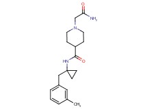 1-(2-amino-2-oxoethyl)-N-[1-(3-methylbenzyl)cyclopropyl]-4-piperidinecarboxamide