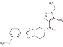 5-[(1-ethyl-5-methyl-1H-pyrazol-4-yl)carbonyl]-2-(3-methoxyphenyl)-4,5,6,7-tetrahydro-1H-imidazo[4,5-c]pyridine
