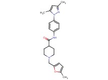 N-[4-(3,5-dimethyl-1H-pyrazol-1-yl)phenyl]-1-[(5-methyl-2-furyl)methyl]-4-piperidinecarboxamide