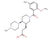 3-[(3R*,4S*)-1-(2-methoxy-5-methylbenzoyl)-4-(4-methylpiperazin-1-yl)piperidin-3-yl]propanoic acid