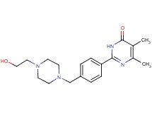 2-(4-{[4-(2-hydroxyethyl)-1-piperazinyl]methyl}phenyl)-5,6-dimethyl-4(3H)-pyrimidinone trifluoroacetate (salt)