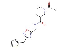1-acetyl-N-{[3-(2-thienylmethyl)-1,2,4-oxadiazol-5-yl]methyl}-3-piperidinecarboxamide