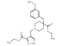 ethyl 1-{[3-(ethoxycarbonyl)-1H-pyrazol-4-yl]methyl}-4-(3-methoxybenzyl)-4-piperidinecarboxylate