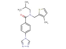 N-isobutyl-N-[(3-methyl-2-thienyl)methyl]-4-(4H-1,2,4-triazol-4-yl)benzamide