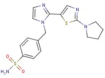4-{[2-(2-pyrrolidin-1-yl-1,3-thiazol-5-yl)-1H-imidazol-1-yl]methyl}benzenesulfonamide